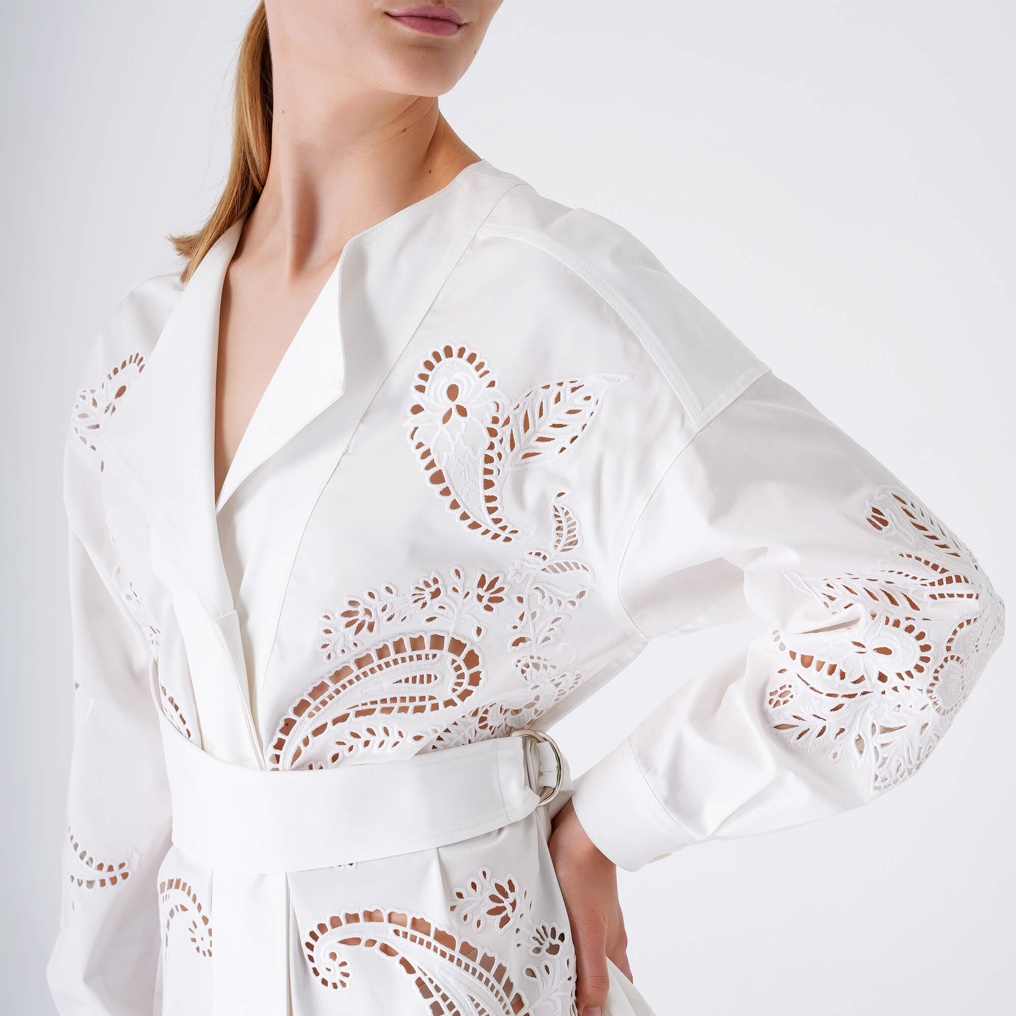 Etro - White Lace Shirt Dress